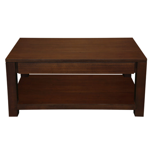 Amsterdam 2 Drawer Coffee Table - Mahogany