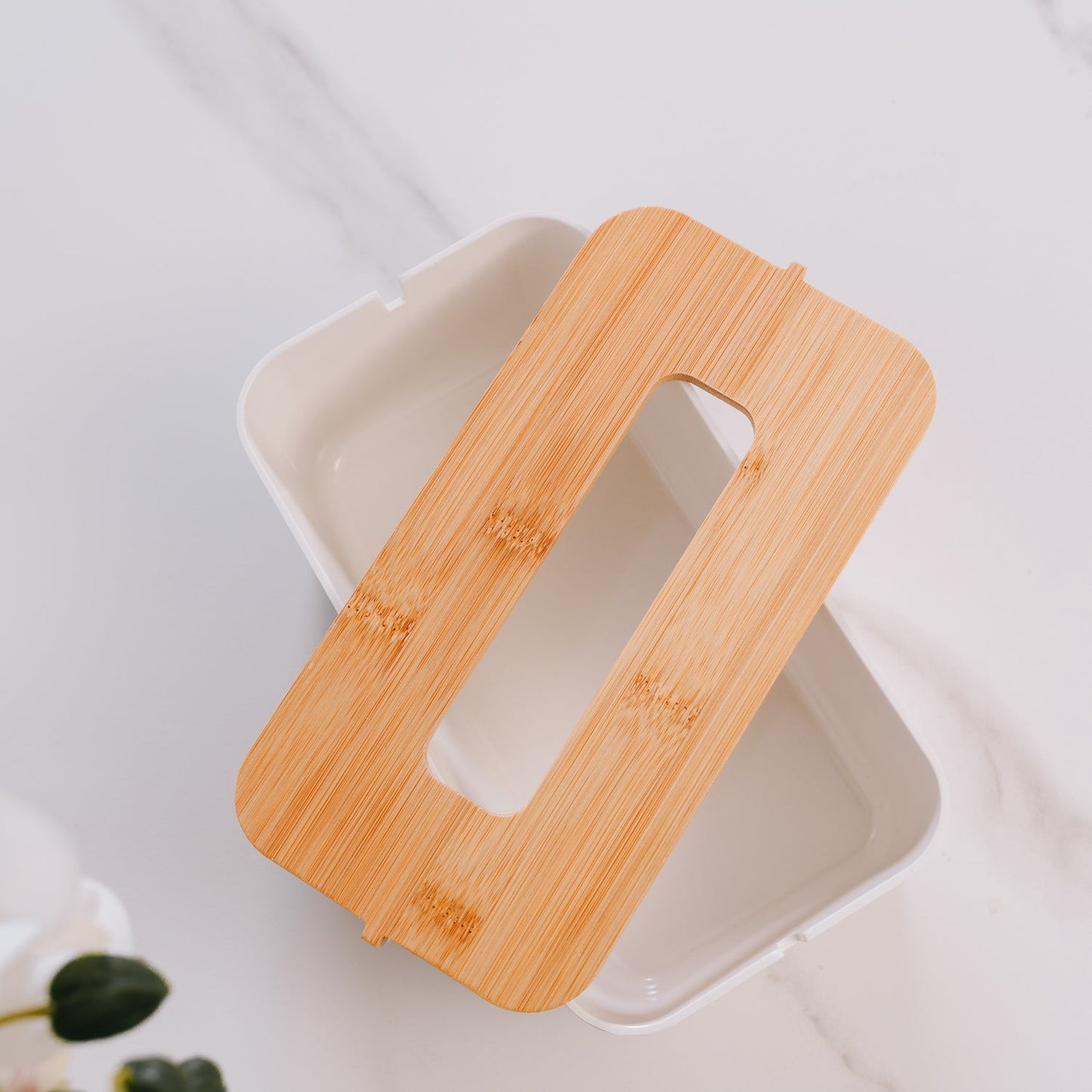 Bamboo Fiber Tissue Box Tissue Dispenser Organizer